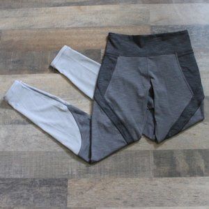 lululemon athletica Gray and Black Leggings